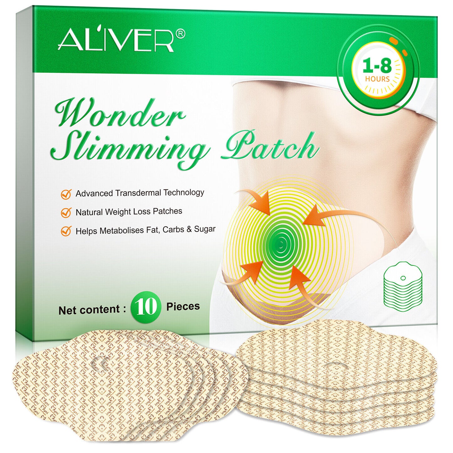 Get Rid Wonder Belly Patches Weight Loss Slimming Fat Burner Stomach Body Wrap