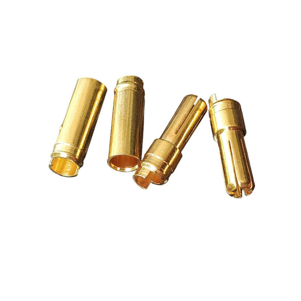 30PCS EC5 Banana Plug Female Male Gold Connector Socket for AMASS 5mm E-flite