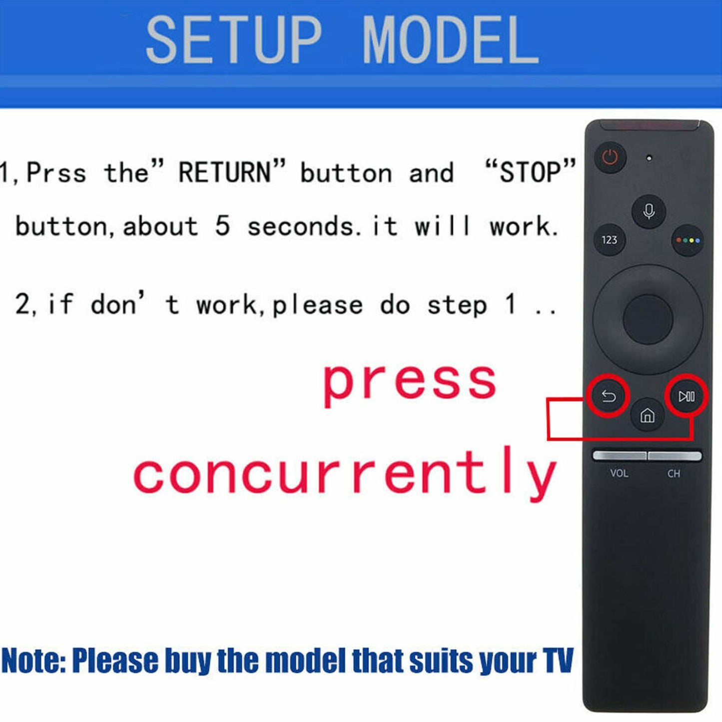 New BN59-01266A For Samsung Smart Voice Bluetooth TV Remote Control BN59-01242A