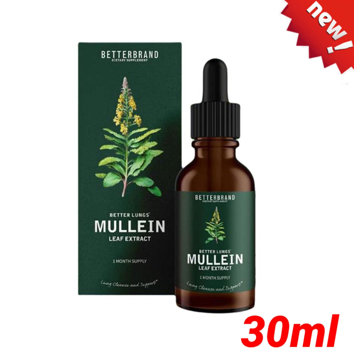 2x Mullein Leaf Extract Drops Lung Cleanse Respiratory Herbal Drop Health Care