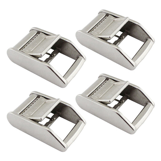 4 pcs 25mm Marine 316 Grade Stainless Steel Cam Buckle for Tie-Down Straps