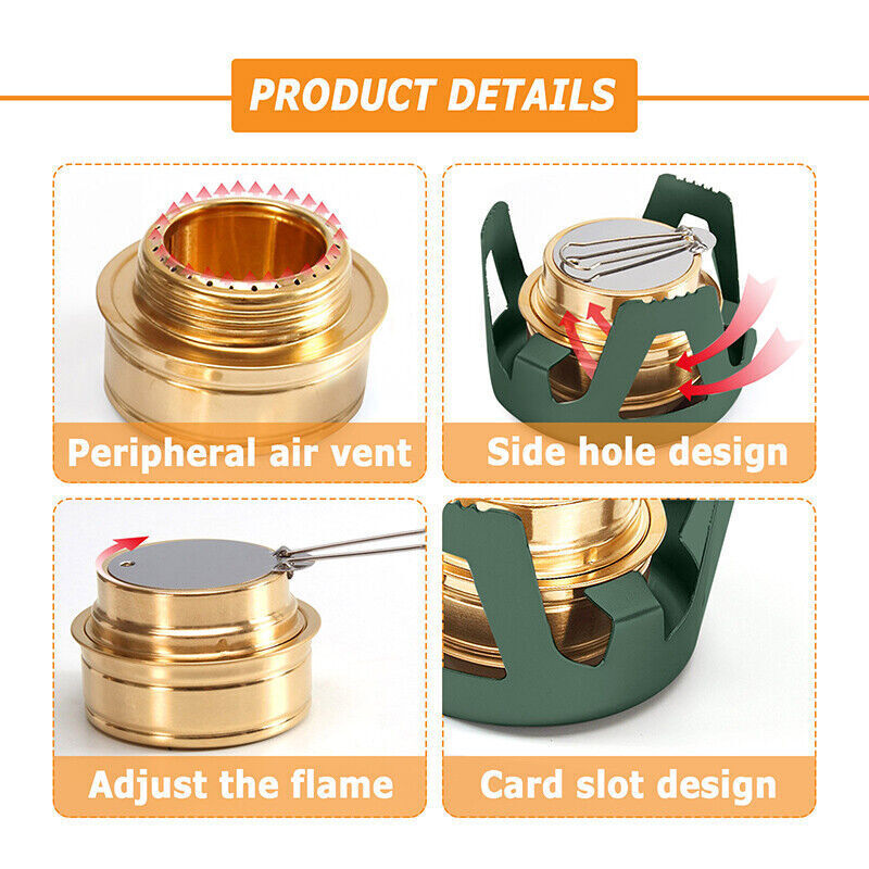 Mini Spirit Burner Alcohol Stove For Outdoor Hiking Camping Picnic Portable