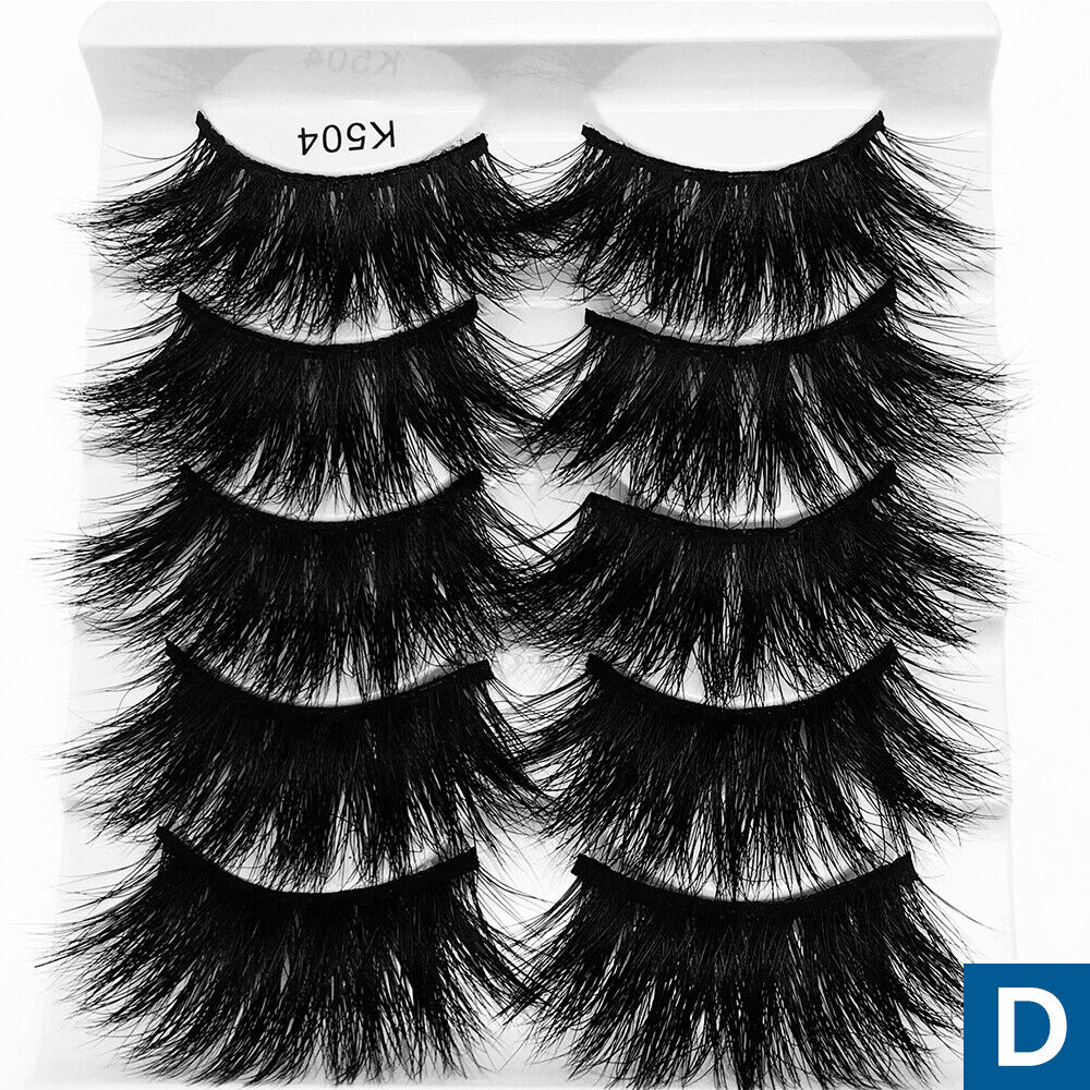 5 Pairs Mink 3D Natural Thick False Fake Eyelashes Eye Lashes Makeup Extension