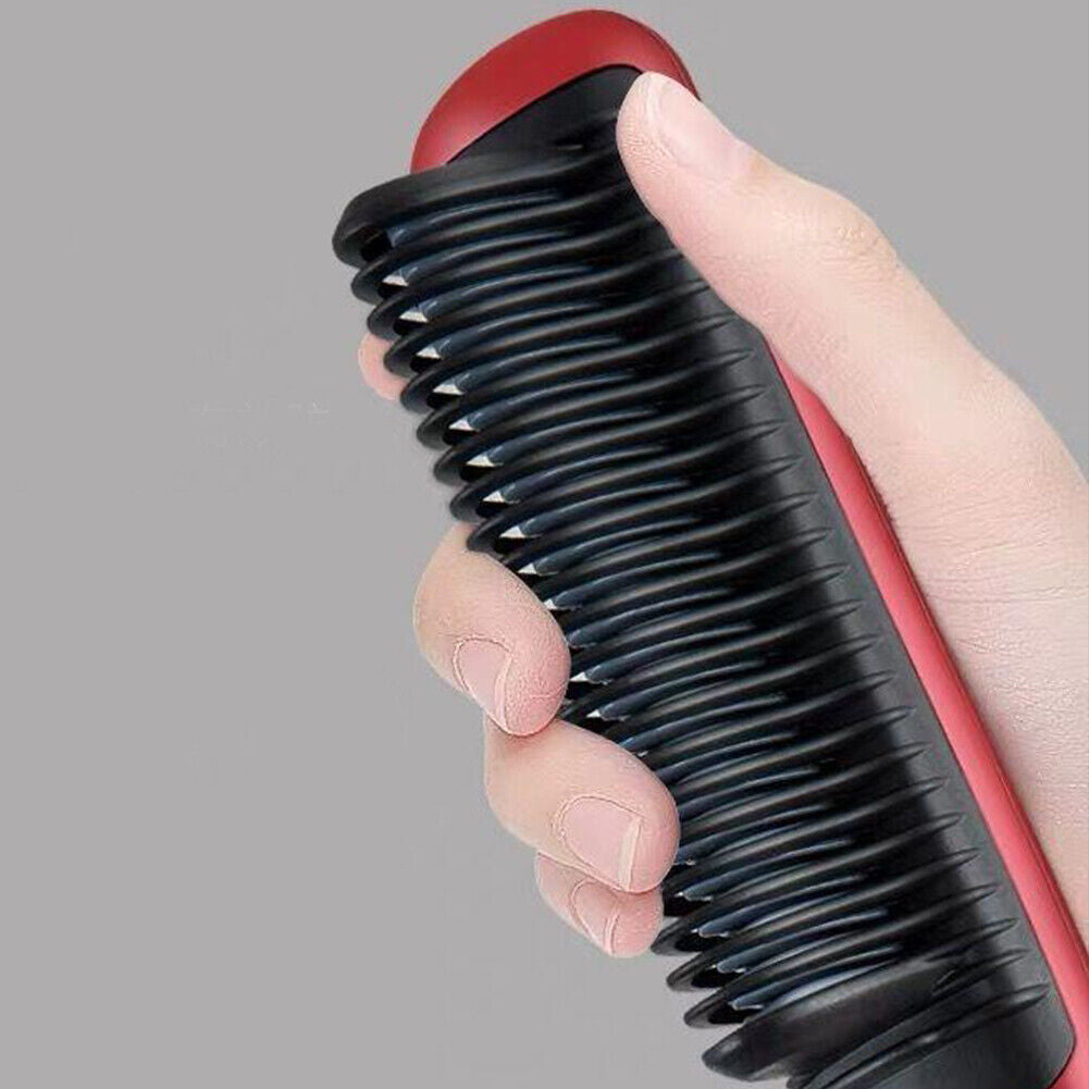 Negative ion Electric Hair Straightener Brush Curler Lazy Comb Hot Flat Artifact