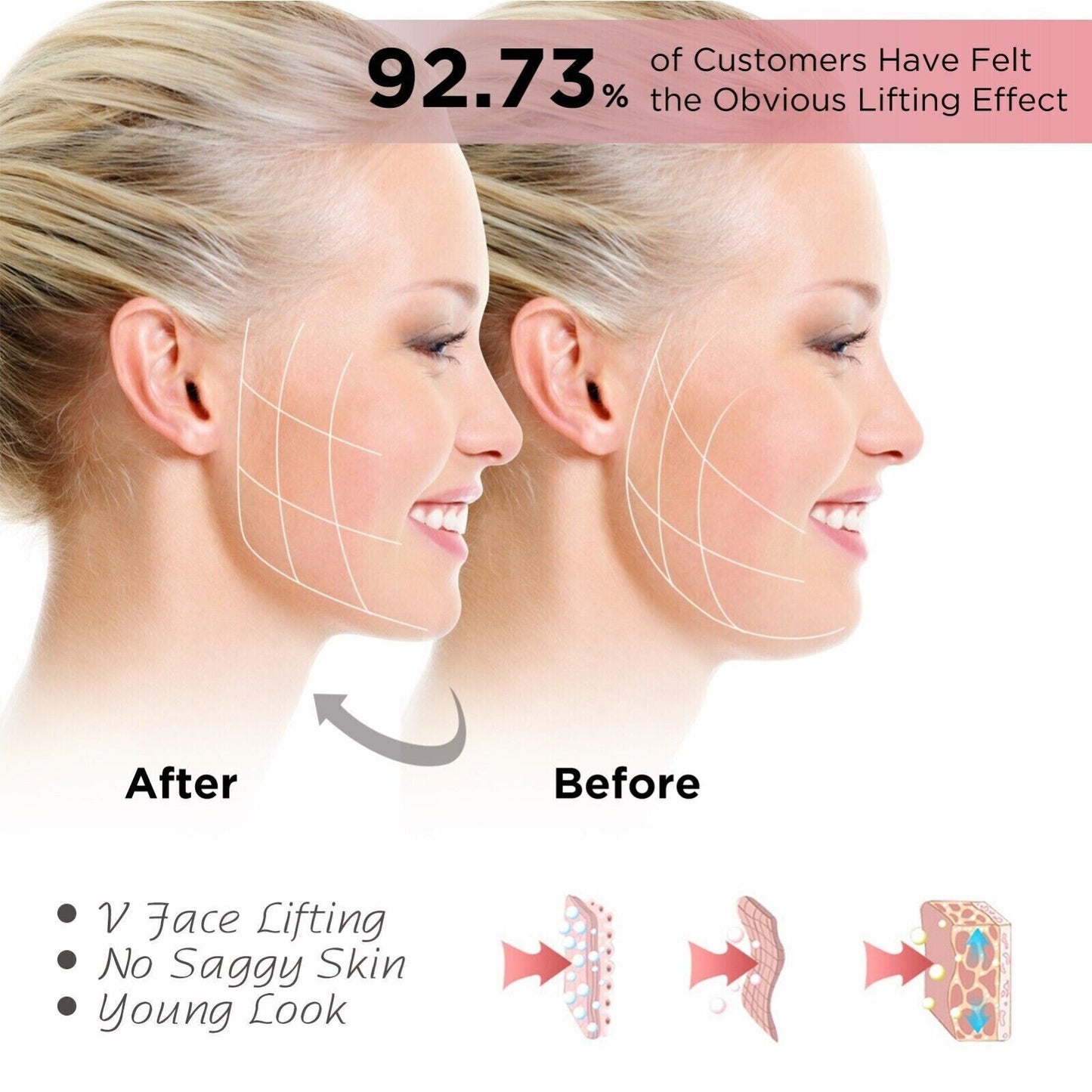 Reusable V Line Mask Facial Slimming Strap Double Chin Reducer Chin Lifting Belt