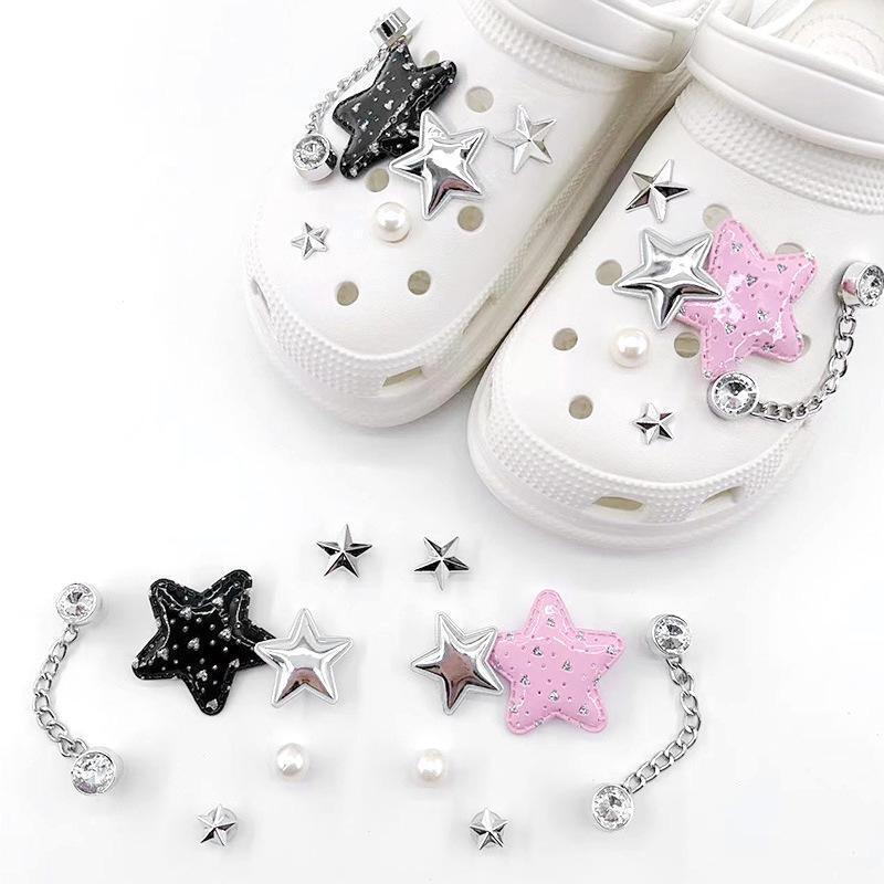 Rhinestone Faux Pearl Girl Shoes Charms Bling For Croc Shoe DIY Accessories