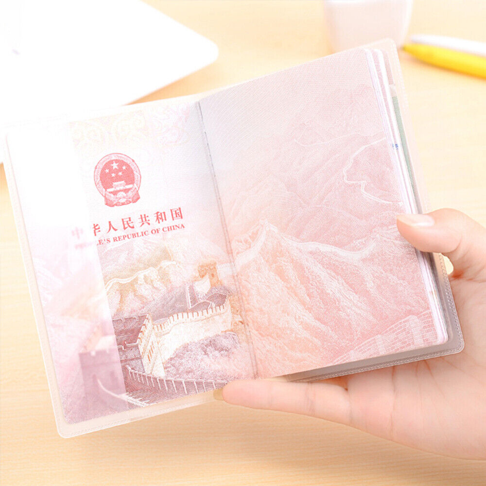 5X Passport Cover Transparent Protector Travel Clear Holder Organizer Wallet