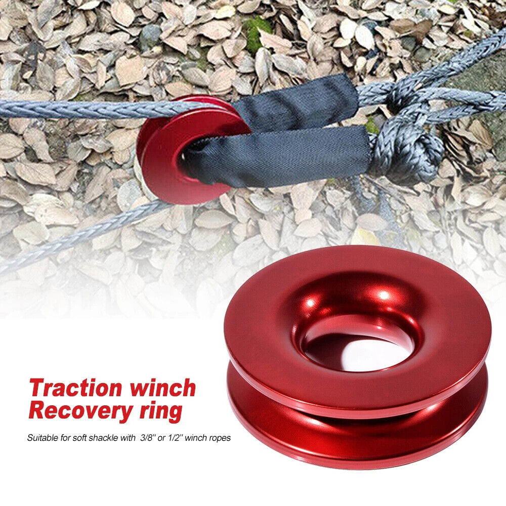 41000lbs Recovery Ring Snatch Block Ring Pulley Soft Shackle Winch Rope Off Road