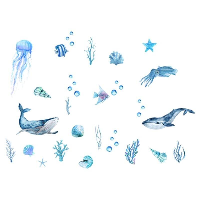 Wall Sticker Animal Sea Scenery Vinyl Mural Arts Kids Bedroom Nursery Home Decor