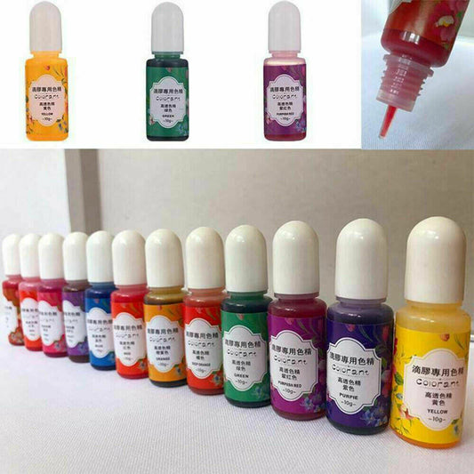 Set Kit Epoxy UV Resin Coloring Dye Colorant Pigment DIY Craft Mix Color 10G