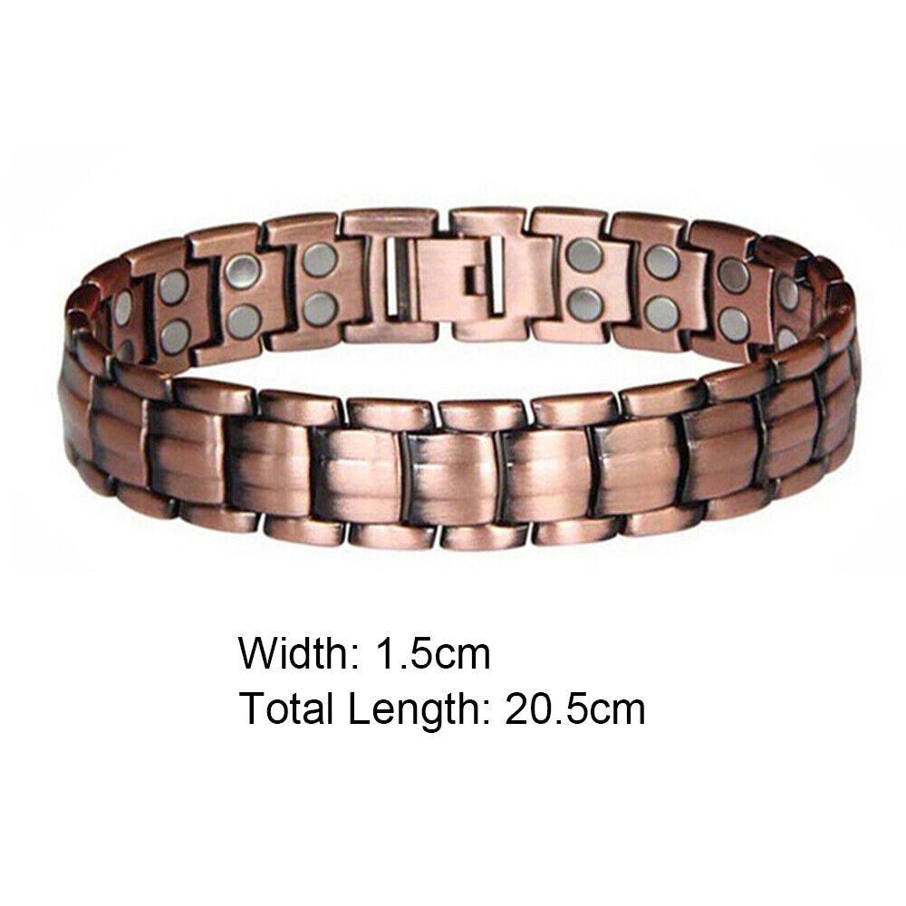 Men Antique copper Double Strong Magnetic Bracelet Elegant Gift Birthday Xmas