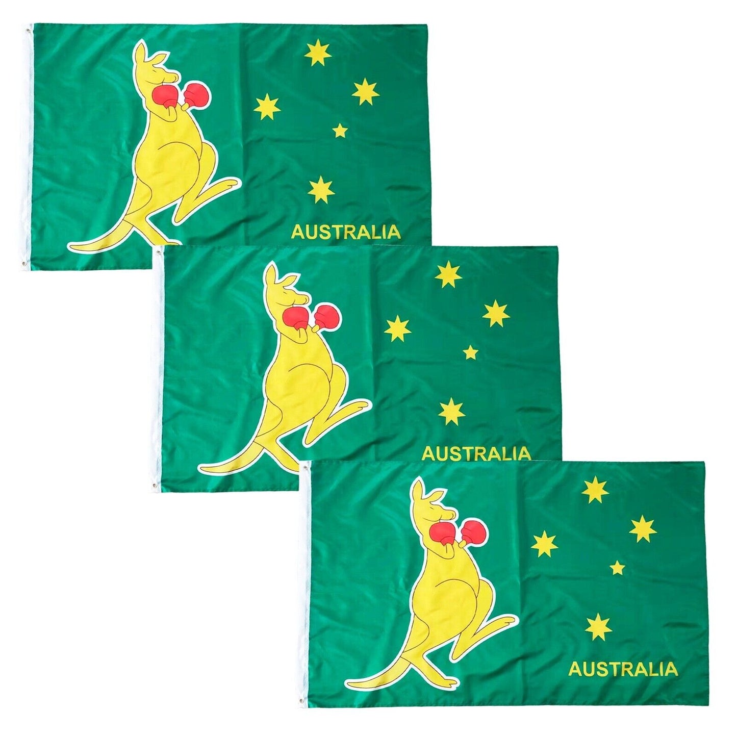 3X Boxing Kangaroo Flag 3x5 ft Australian National Symbol 90x150 cm Banner