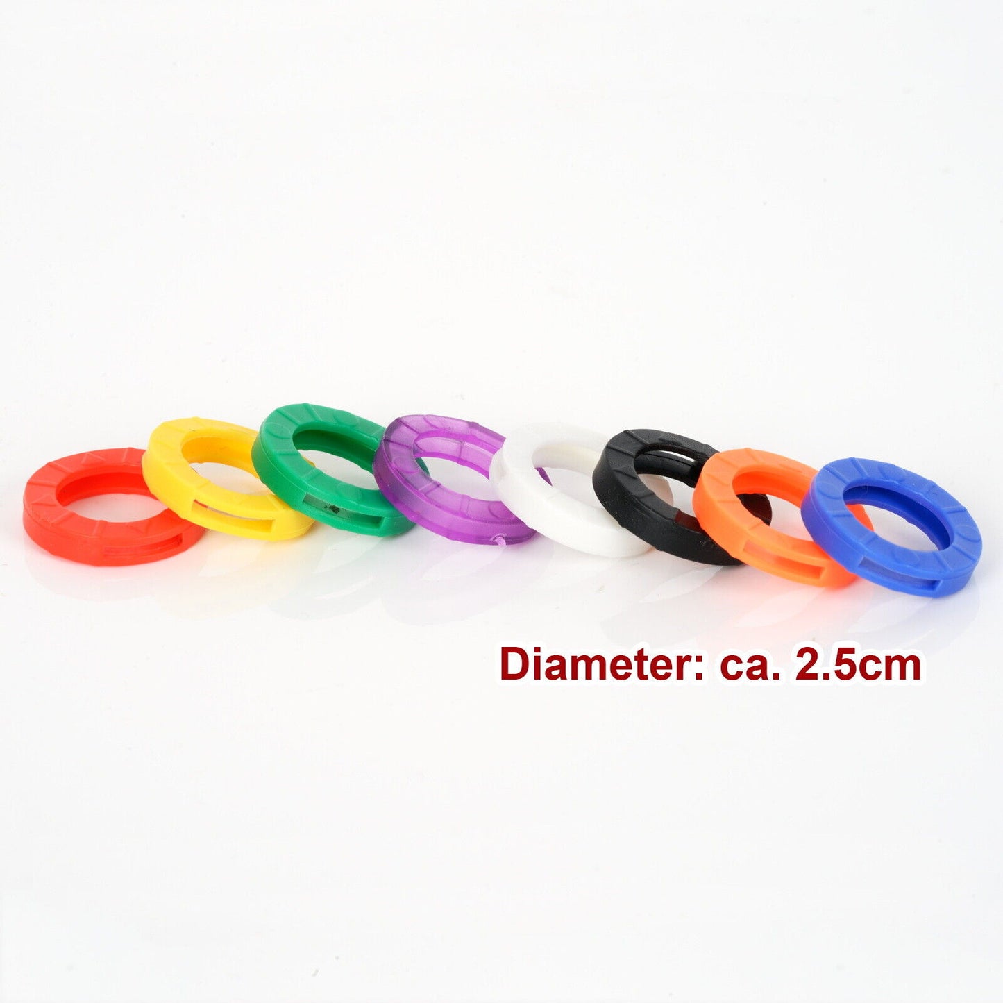 32X Key Indicate Cover Silicone Ring Cap Flexible Elastic Indicator Keyring Case