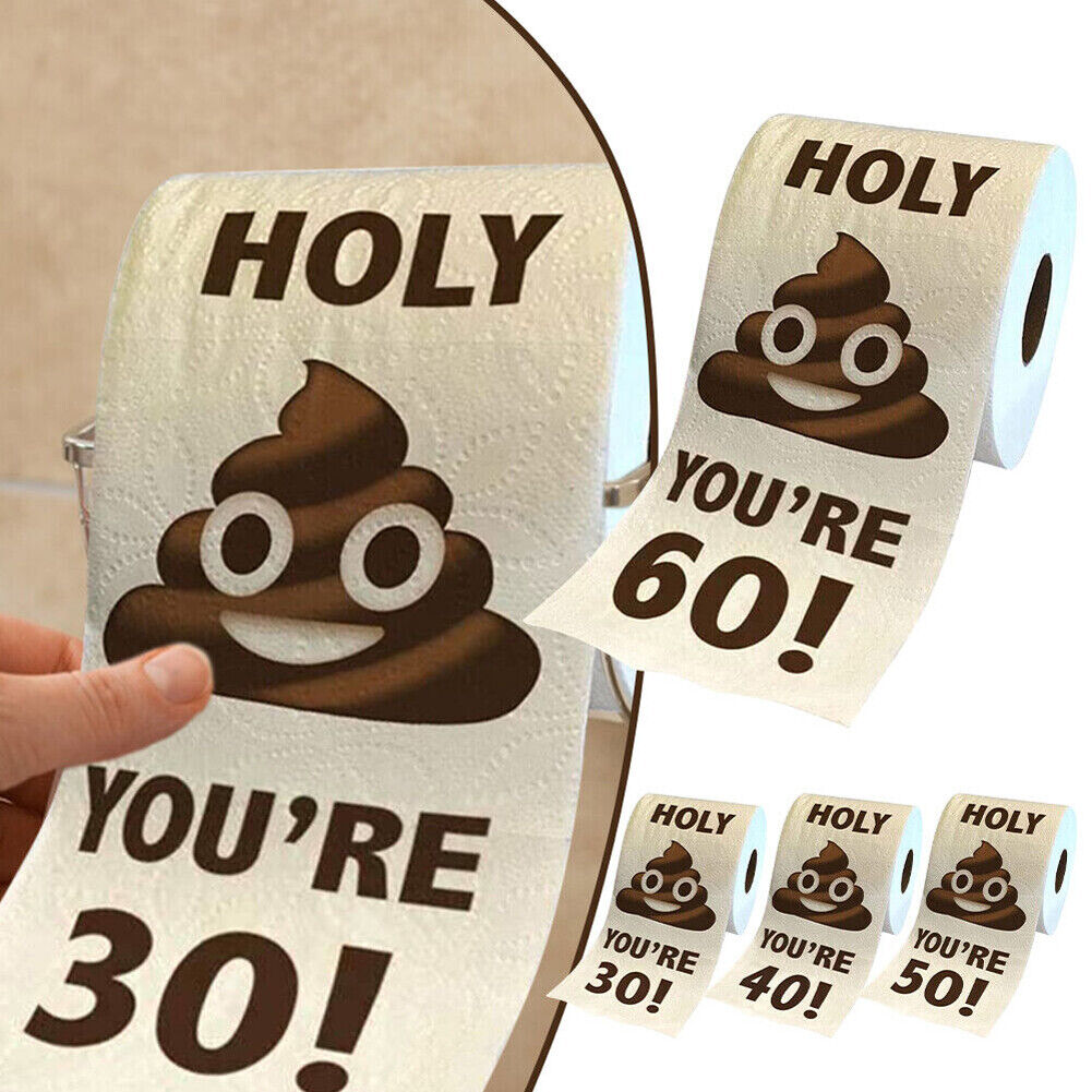 Poop Face Toilet Paper Roll Strong Water Absorption Present for Family Birthday