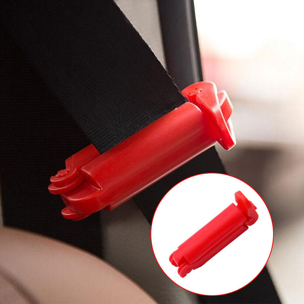 Universal Red Car Seat Belt Buckle Clip Anti-Scratch Protector Cover Accessories