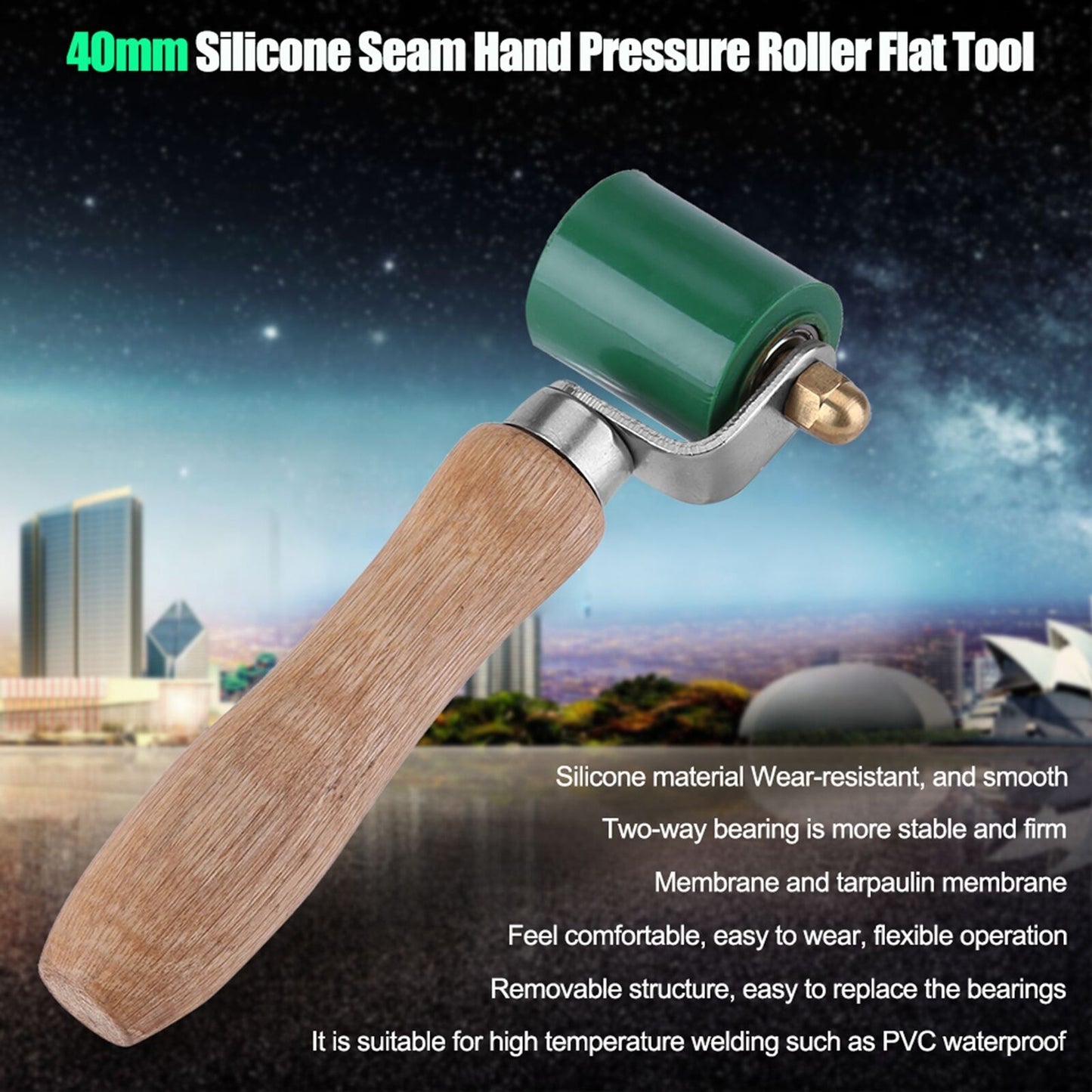 40mm Silicone High Temperature Resistant Seam Hand Pressure Roller Roofing PVC