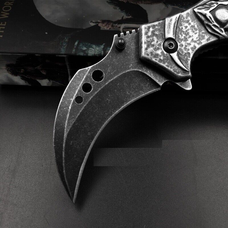 Karambit Folding Knife Survival Tactical Camping Hunting Claw Pocket Knife