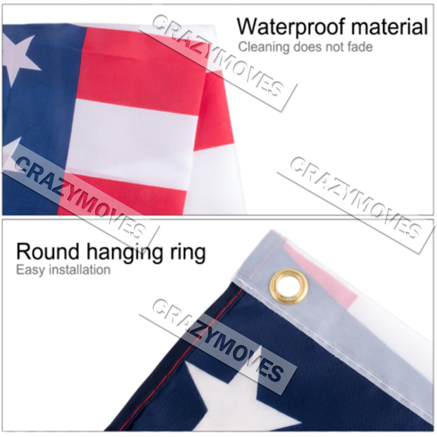 Large American USA Flag Pride Heavy Duty Outdoor 90cm x 150cm United States