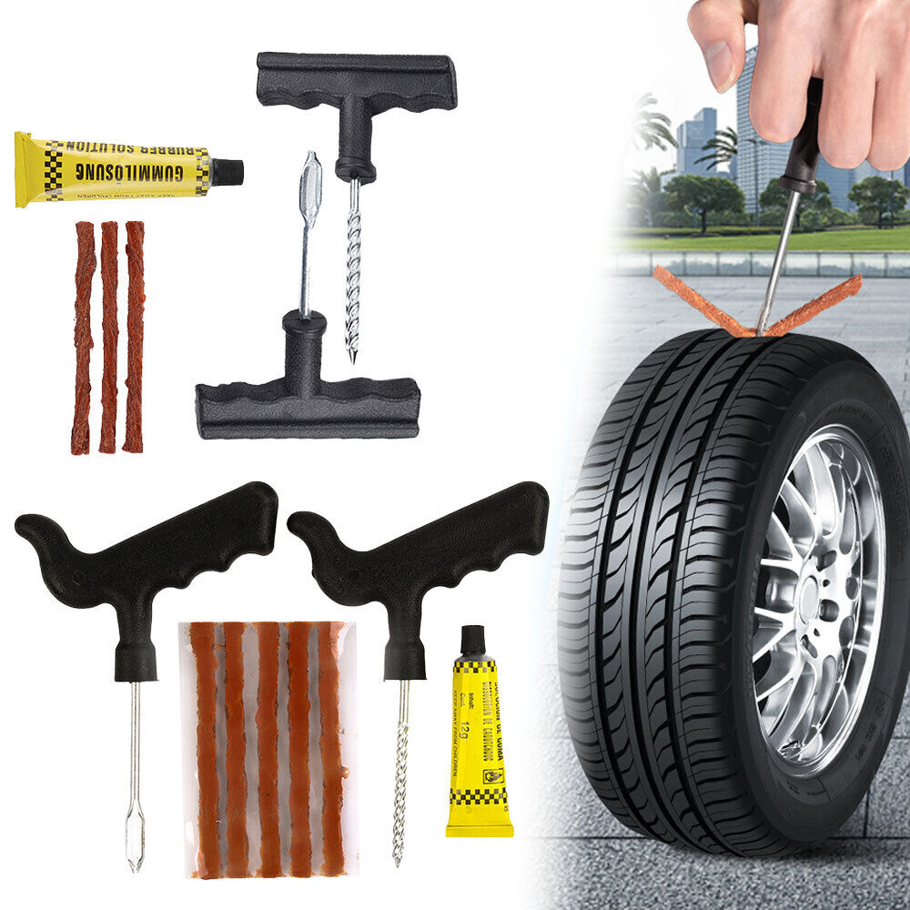 Tire Repair Kit Tyre Puncture Tubeless Tools Emergency Bike Motorcycle Car #T