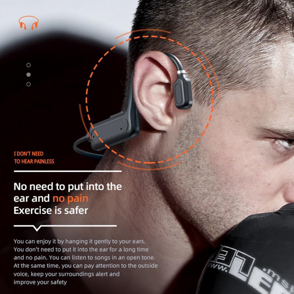 TWS Bone Conduction Sports Headphones Wireless Earphone Bluetooth 5.1 Headset