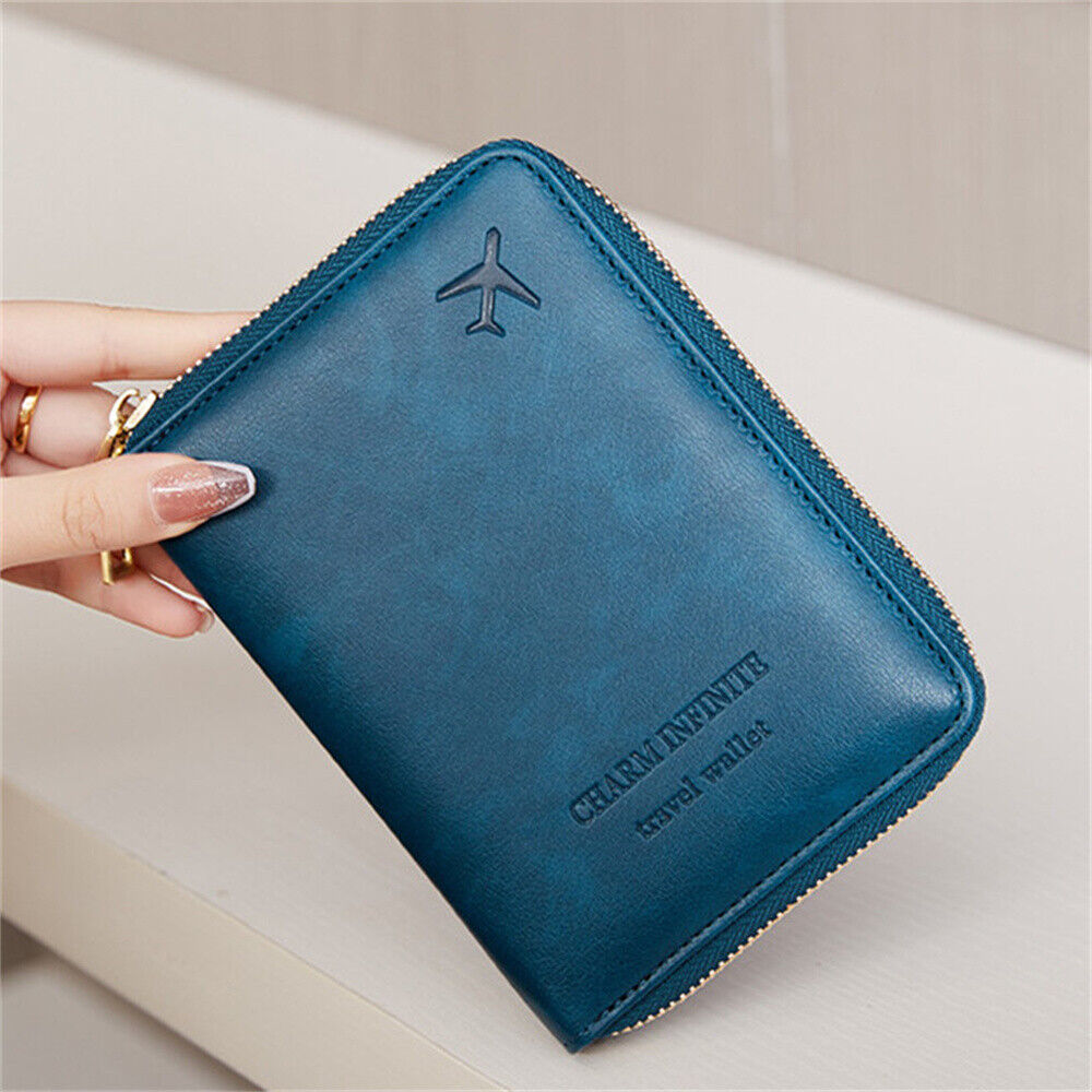 Travel Passport ID Wallet Holder Cover RFID Blocking Card Case Cover PU Leather