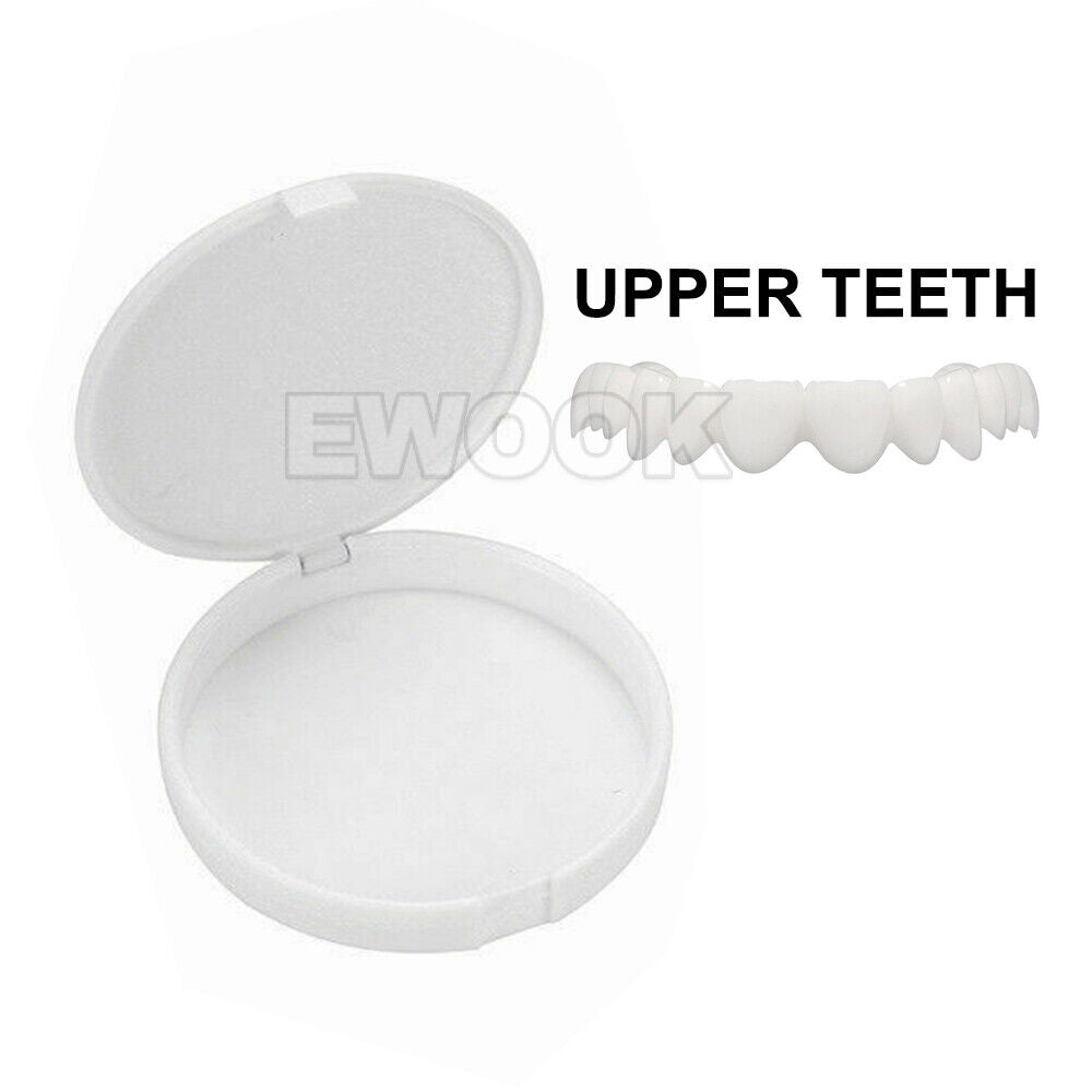 Snap On Bottom /Upper Lower False Teeth Dental Veneers Dentures Fake Tooth Smile