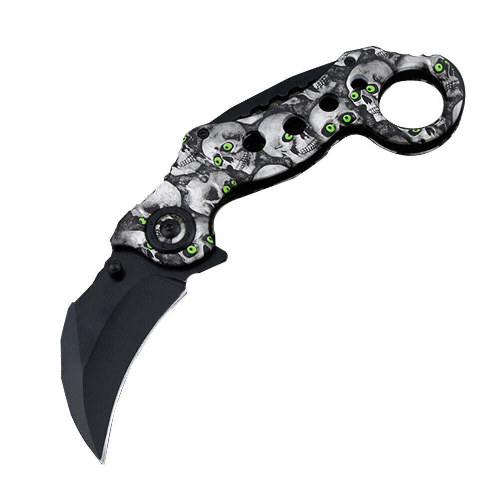 Karambit Folding Knife Survival Tactical Camping Hunting Claw Pocket Knife