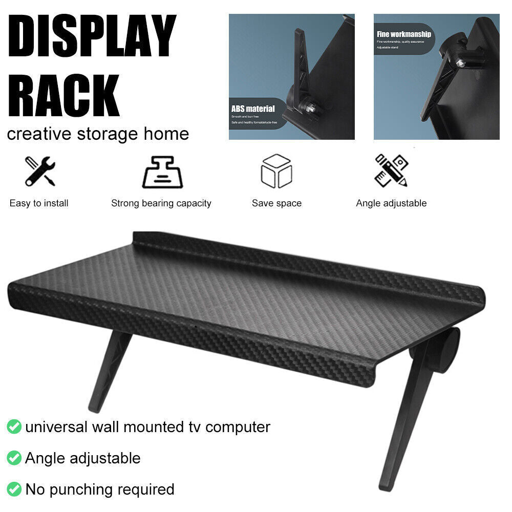 Folding Monitor Top Shelf Adjustable Desktop Storage Rack TV Screen Top Shelf