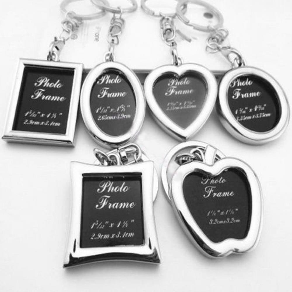 3x Metal Cleat Insert Photo Picture Frame Keyring Pendant Keychain DIY Xmas Gift