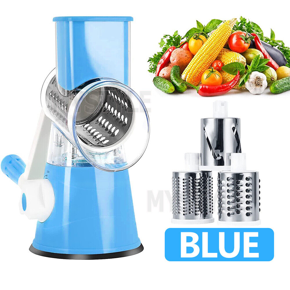 Kitchen Vegetable Food Manual Rotary Drum Grater Chopper Slicer Fruit Cutter