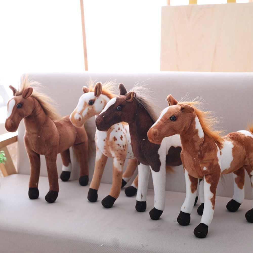 30cm Simulation Horse Plush Toys Cute Stuffed Animal Doll Soft Horse Toy