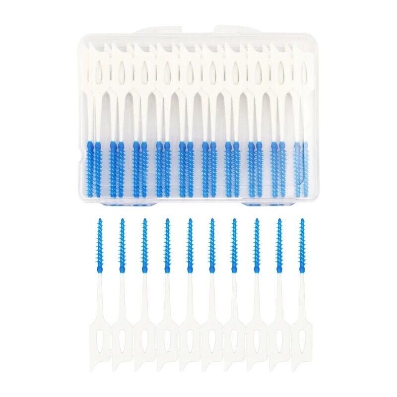 60Pcs Interdental Brush Dental Floss Picks Reusable Toothbrush Toothpicks Soft