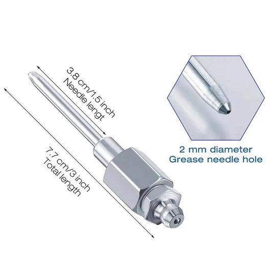 2x Grease Gun Needle Tip of The Mouth Removable Needle Nose Head Nozzle NEW