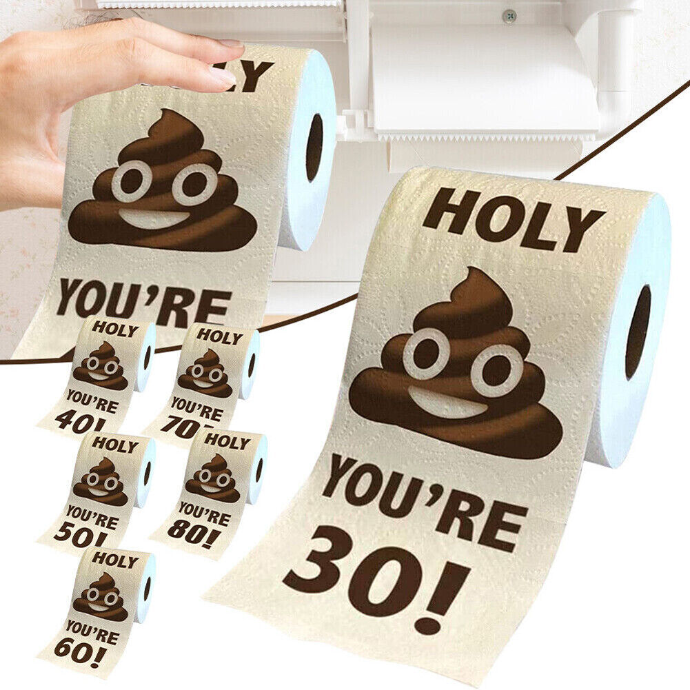 Poop Face Toilet Paper Roll Strong Water Absorption Present for Family Birthday