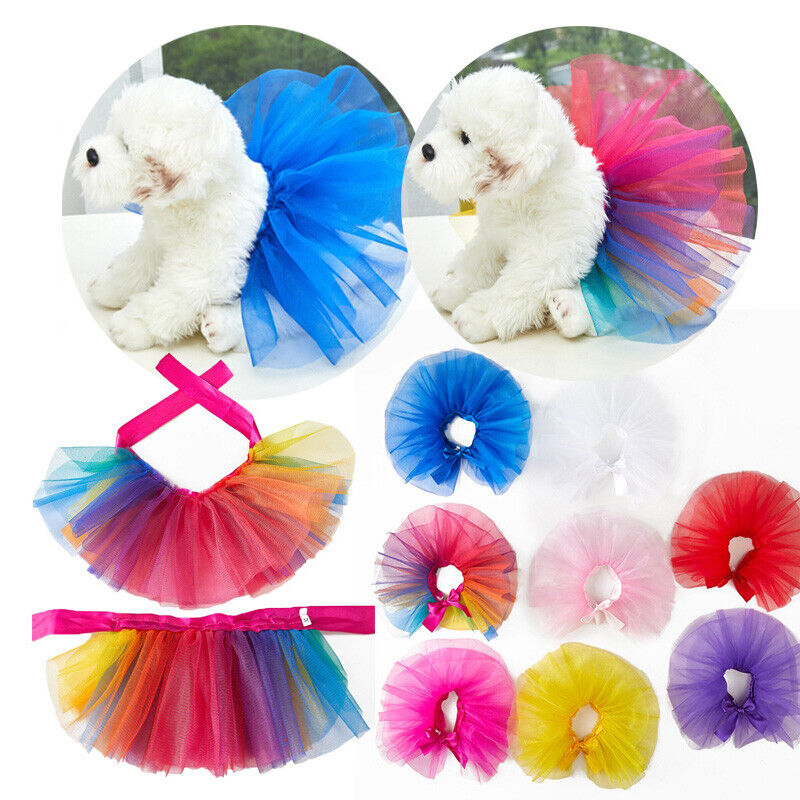 Tutu Skirt Princess Dress Dog Cats Cosplay Animals Jacket Small Pet Soft Clothes