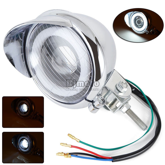 4-1/4'' 4.5inch Motorcycle LED Headlight For Harley Chopper Bobber Cafe Racer