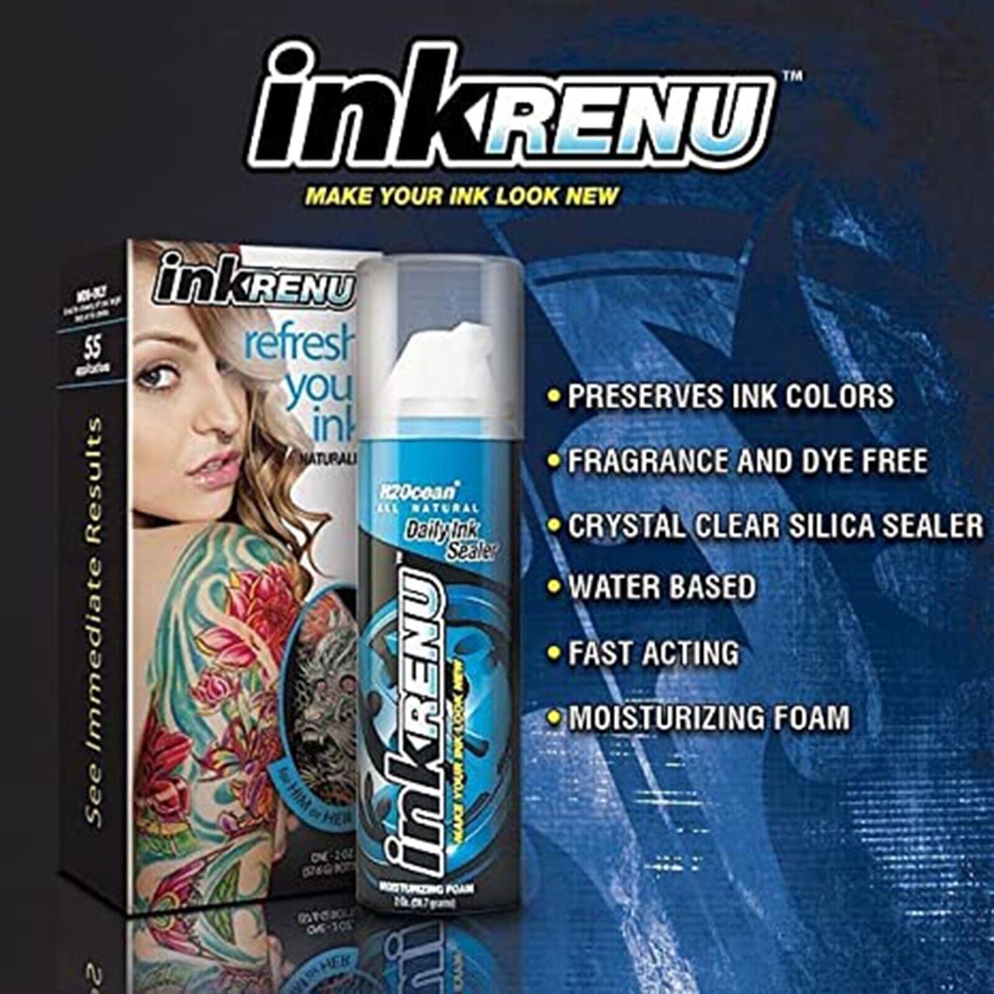 H2Ocean Tattoo Care Aftercare InkRENU 2