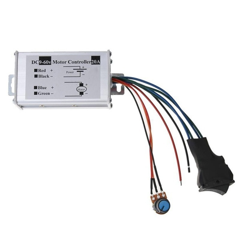 Reversible DC Motor Speed Controller Driver Controls 9V-60V 12V 24V 36V 48V 60V.