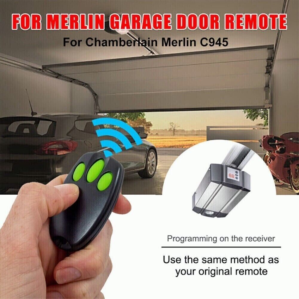 2x for merlin+ C945 CM842 C940 C943 Merlin + Replacement Garage Remote Control