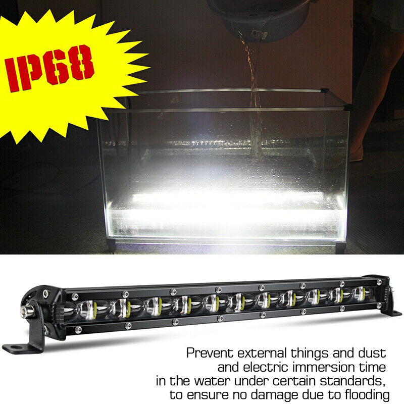 Single Row 8"inch LED Light Bar Combo Spot Flood OffRoad SUV Boat ATV Truck 4WD