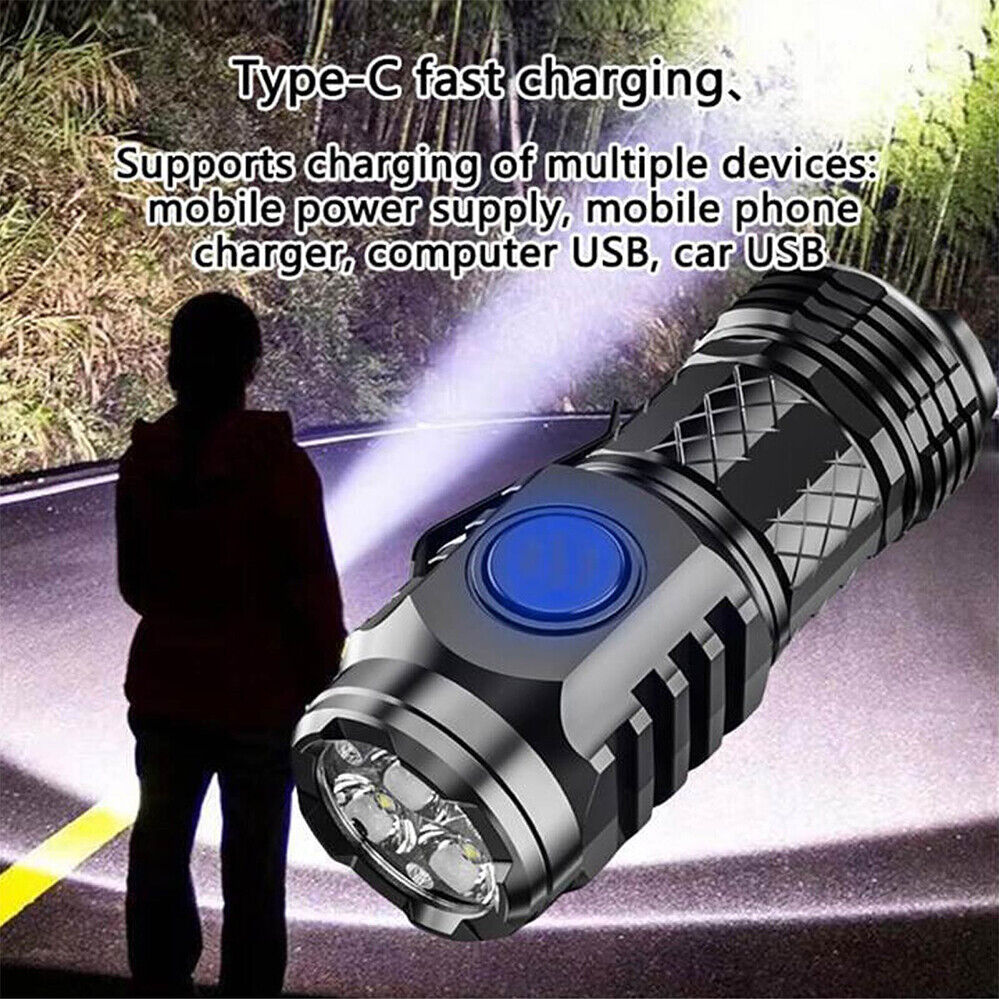 Three Eyed Monster Mini Flashlight, LED Flashlights High Lumens Rechargeable