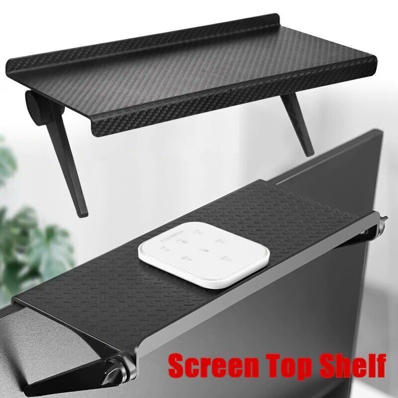 Folding Monitor Top Shelf Adjustable Desktop Storage Rack TV Screen Top Shelf