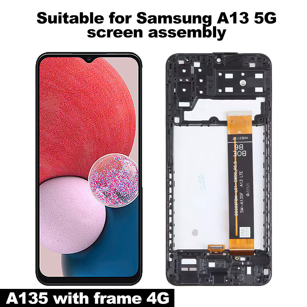 SAMSUNG GALAXY A13 4G SM-A135F LCD TOUCH SCREEN DIGITIZER FRAME REPLACEMENT