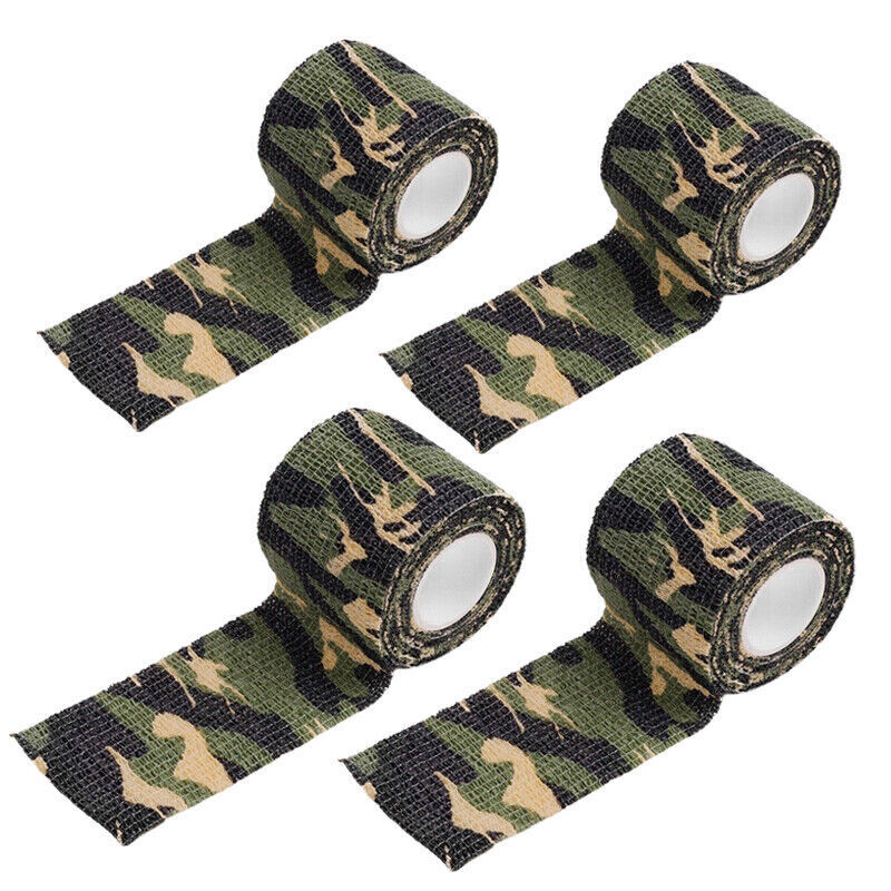 4 Roll Tape Army Camo Wrap Rifle Gun Shooting Hunting Camouflage Stealth Webbing