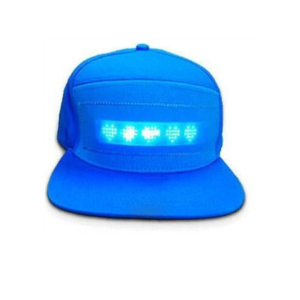 LED Cap Basaball Hat Snapback Bluetooth Adjustable Men Women Breathable USB App