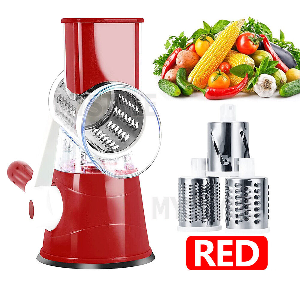 Kitchen Vegetable Food Manual Rotary Drum Grater Chopper Slicer Fruit Cutter