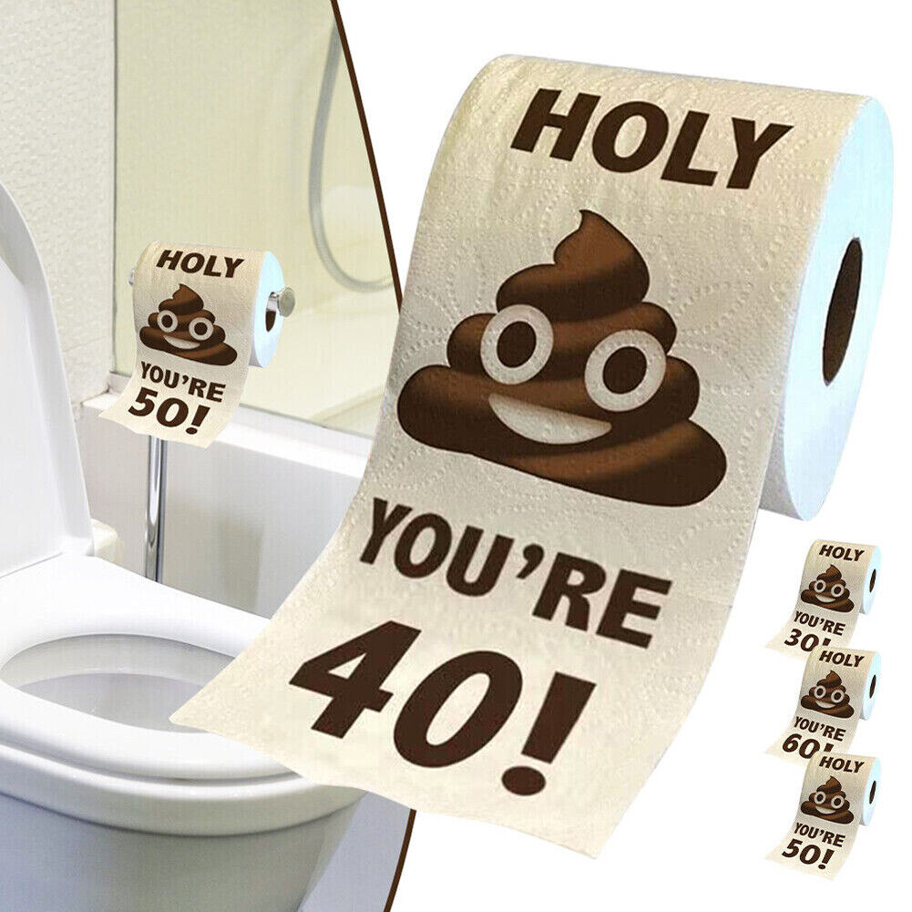 Poop Face Toilet Paper Roll Strong Water Absorption Present for Family Birthday