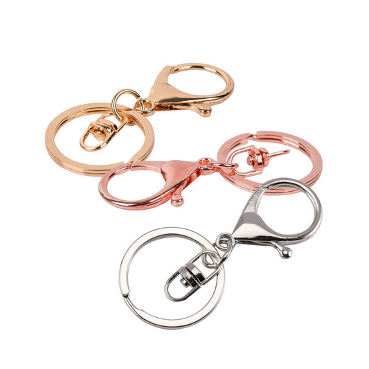 30x Swivel Keyring Lobster Clasps Keychain Key Ring Clasp Lanyard Trigger Clips