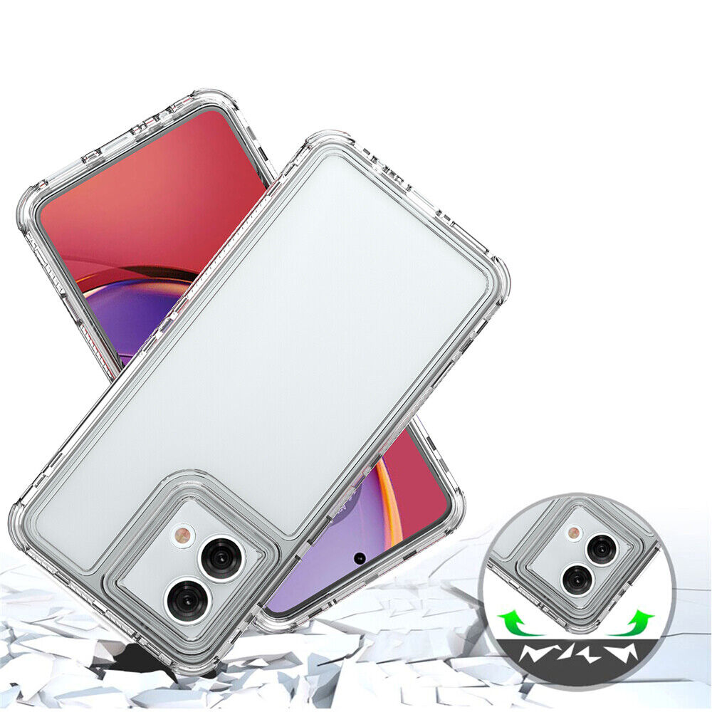 For Motorola Moto G84 G54 G34 G24 G14 G04 G53 Shockproof Clear Case TPU Cover