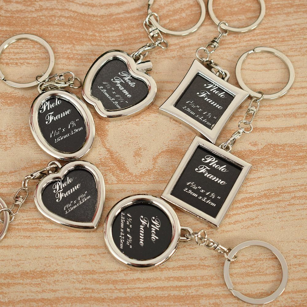 3x Metal Cleat Insert Photo Picture Frame Keyring Pendant Keychain DIY Xmas Gift